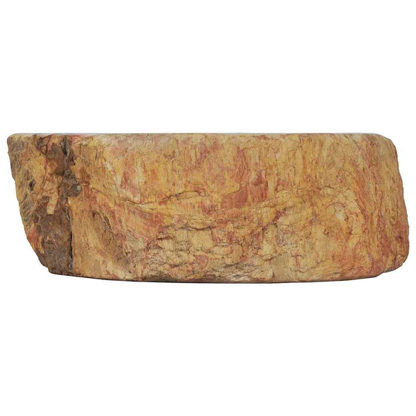 Waschbecken 45x35x15 cm Fossil-Stein Cremeweiß