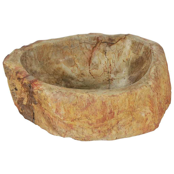 Waschbecken 45x35x15 cm Fossil-Stein Cremeweiß