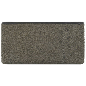Waschbecken 30x30x15 cm Flussstein Schwarz