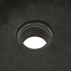 Waschbecken 30x30x15 cm Flussstein Schwarz