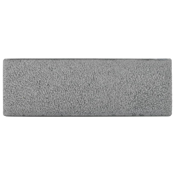 Waschbecken 45x30x15 cm Flussstein Schwarz