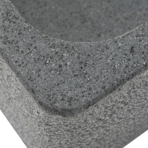 Waschbecken 45x30x15 cm Flussstein Schwarz