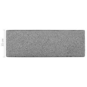 Waschbecken 45x30x15 cm Flussstein Schwarz