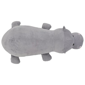 vidaXL Hippopotame en peluche Gris