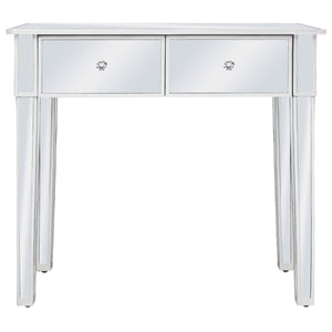 Verspiegelter Schminktisch mit Hocker MDF und Glas