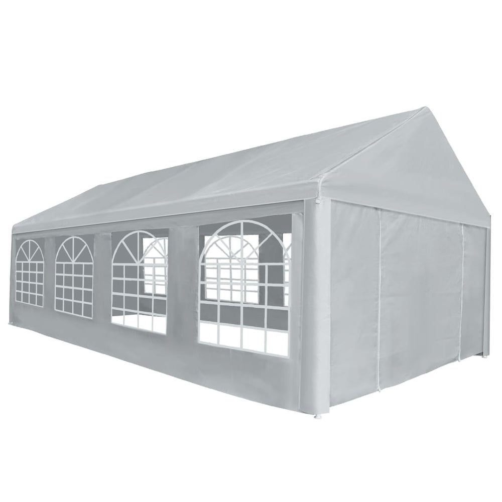 vidaXL Tente de réception PE 4x8 m Gris