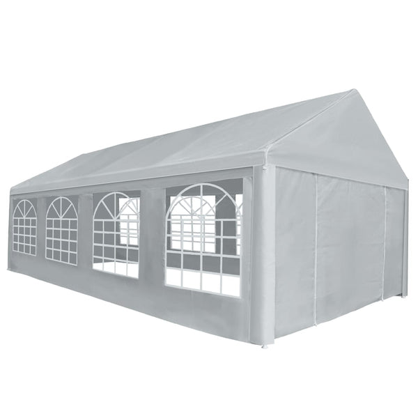 vidaXL Tente de réception PE 4x8 m Gris