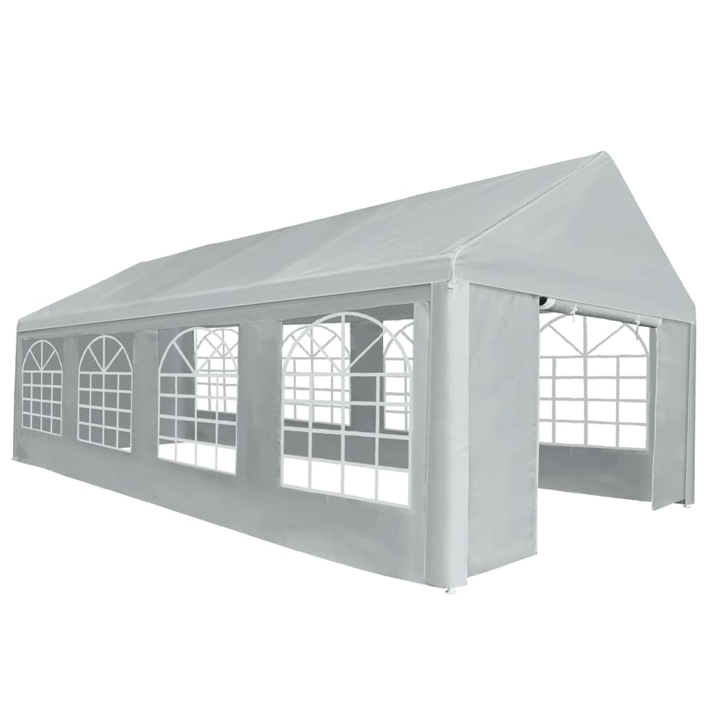 vidaXL Tente de réception PE 4x8 m Gris
