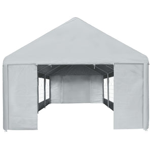 vidaXL Tente de réception PE 4x8 m Gris