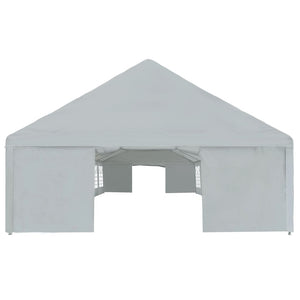 vidaXL Tente de réception PE 6x12 m Gris