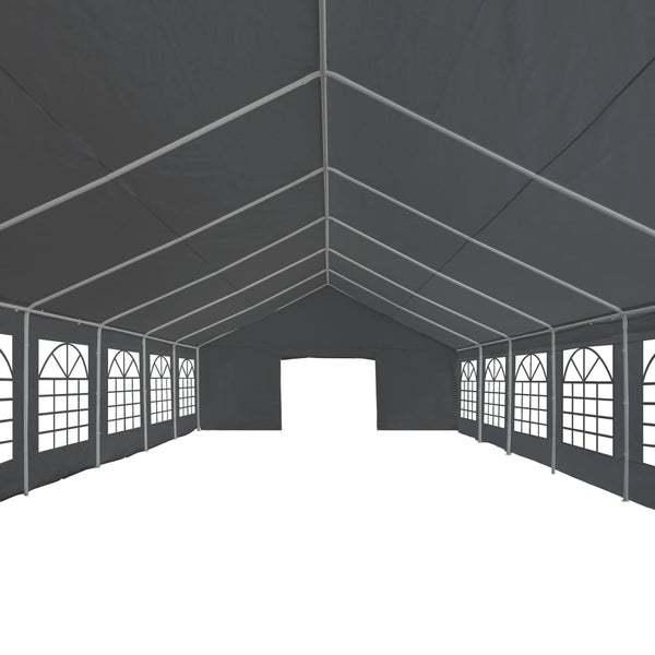 vidaXL Tente de réception PE 6x12 m Gris