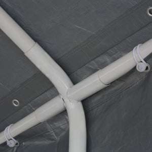 vidaXL Tente de réception PE 6x12 m Gris