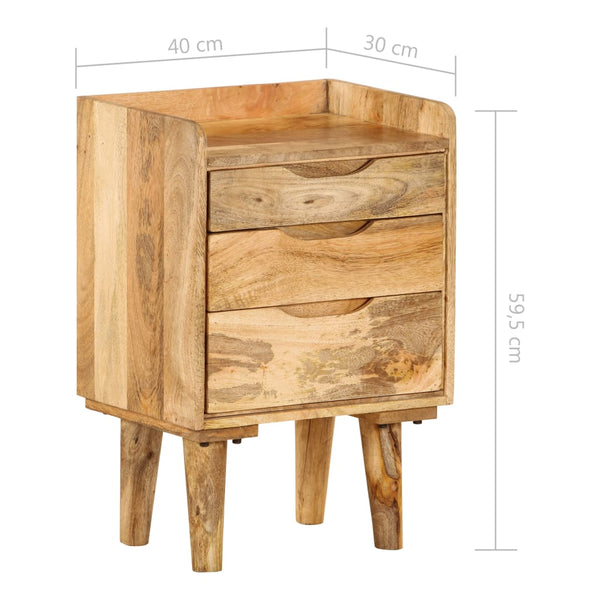Nachttisch Massivholz Mango 40x30x59,5 cm