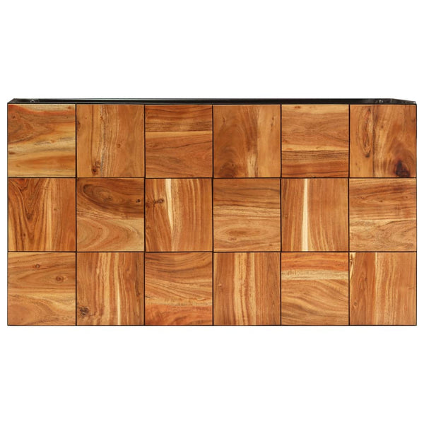 Couchtisch 110x60x40 cm Massivholz Akazie und Stahl