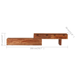 vidaXL TV Cabinet 200×30×35 cm Solid Acacia Wood