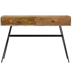 vidaXL Bureau avec tiroirs Bois de manguier massif 110x50x76 cm