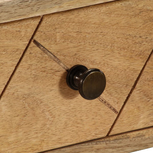 vidaXL Bureau avec tiroirs Bois de manguier massif 110x50x76 cm