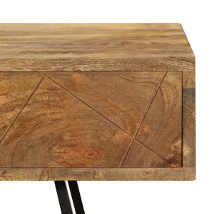 vidaXL Bureau avec tiroirs Bois de manguier massif 110x50x76 cm