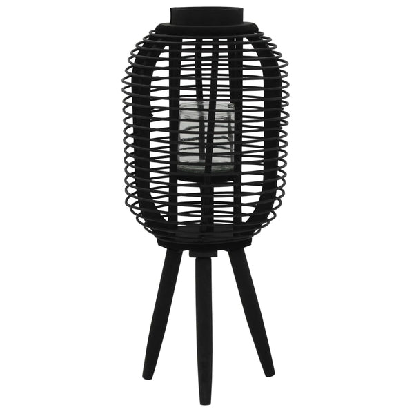 vidaXL Chandelier sur pied Bambou Noir