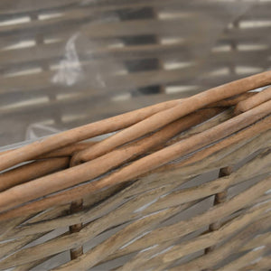Balkon-Blumentöpfe 2 Stk. Weide mit PE-Auskleidung 40 cm