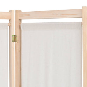 vidaXL Paravent crème 5 panneaux 200 x 170 x 4 cm Tissu
