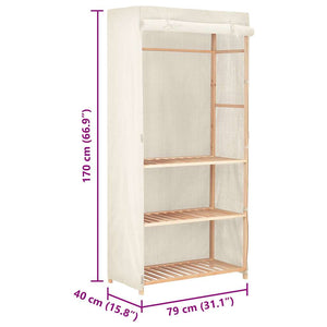 Kleiderschrank mit 3 Ebenen 79 x 40 x 170 cm