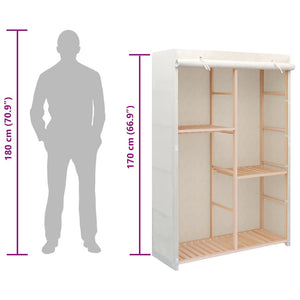 Kleiderschrank mit 3 Ebenen 110 x 40 x 170 cm