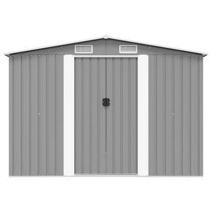 Gartenhaus 257x298x178 cm Metall Grau