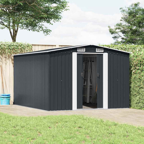 Gerätehaus 257x298x178 cm Metall Anthrazit