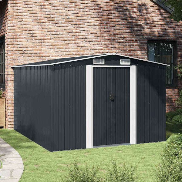 Gerätehaus 257x298x178 cm Metall Anthrazit