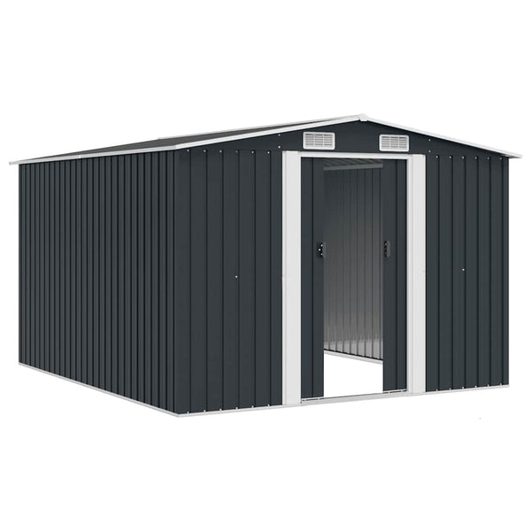 Gerätehaus 257x298x178 cm Metall Anthrazit