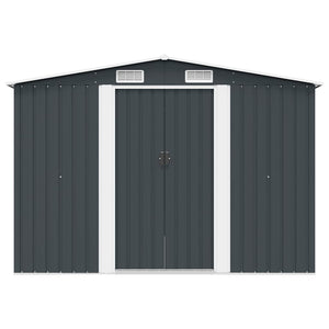 Gerätehaus 257x298x178 cm Metall Anthrazit