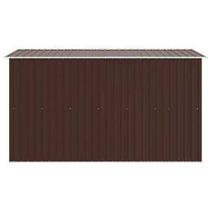 Gerätehaus 257x298x178 cm Metall Braun