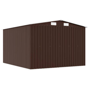 Gerätehaus 257x298x178 cm Metall Braun
