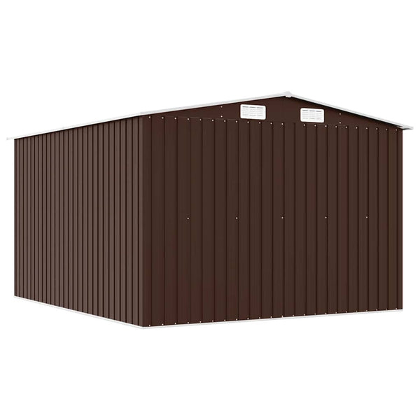 Gerätehaus 257x298x178 cm Metall Braun