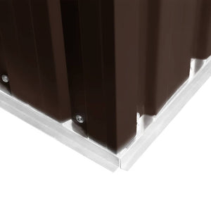 Gerätehaus 257x298x178 cm Metall Braun