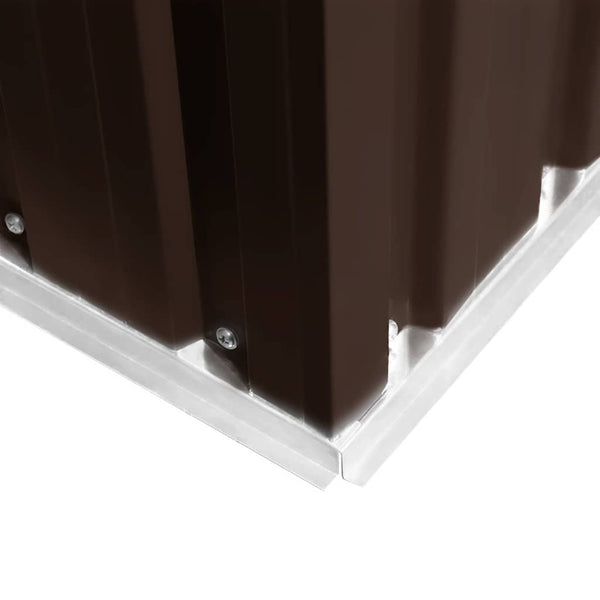 Gerätehaus 257x298x178 cm Metall Braun