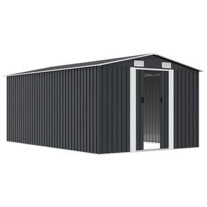 Gerätehaus 257x392x181 cm Metall Anthrazit