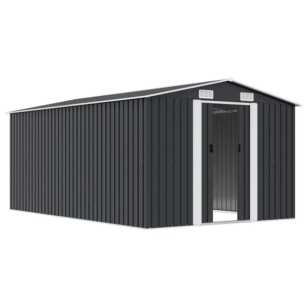 Gerätehaus 257x392x181 cm Metall Anthrazit