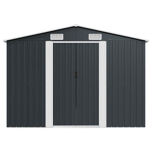 Gerätehaus 257x392x181 cm Metall Anthrazit