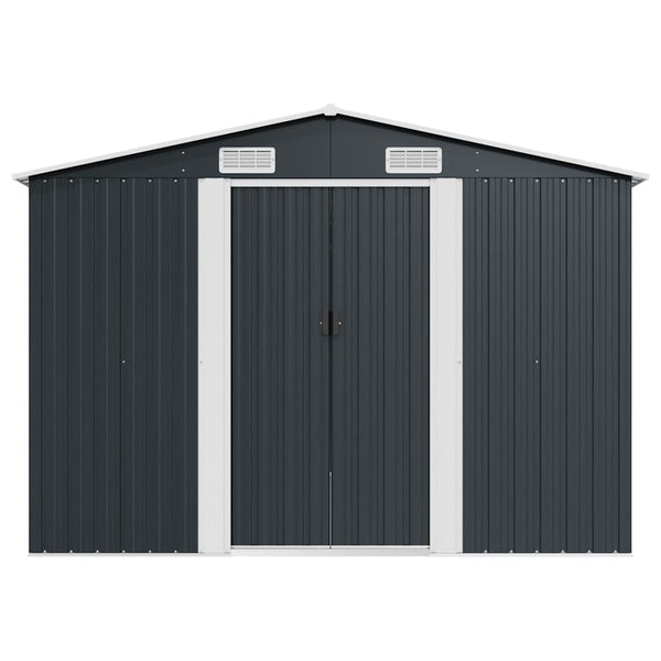 Gerätehaus 257x392x181 cm Metall Anthrazit