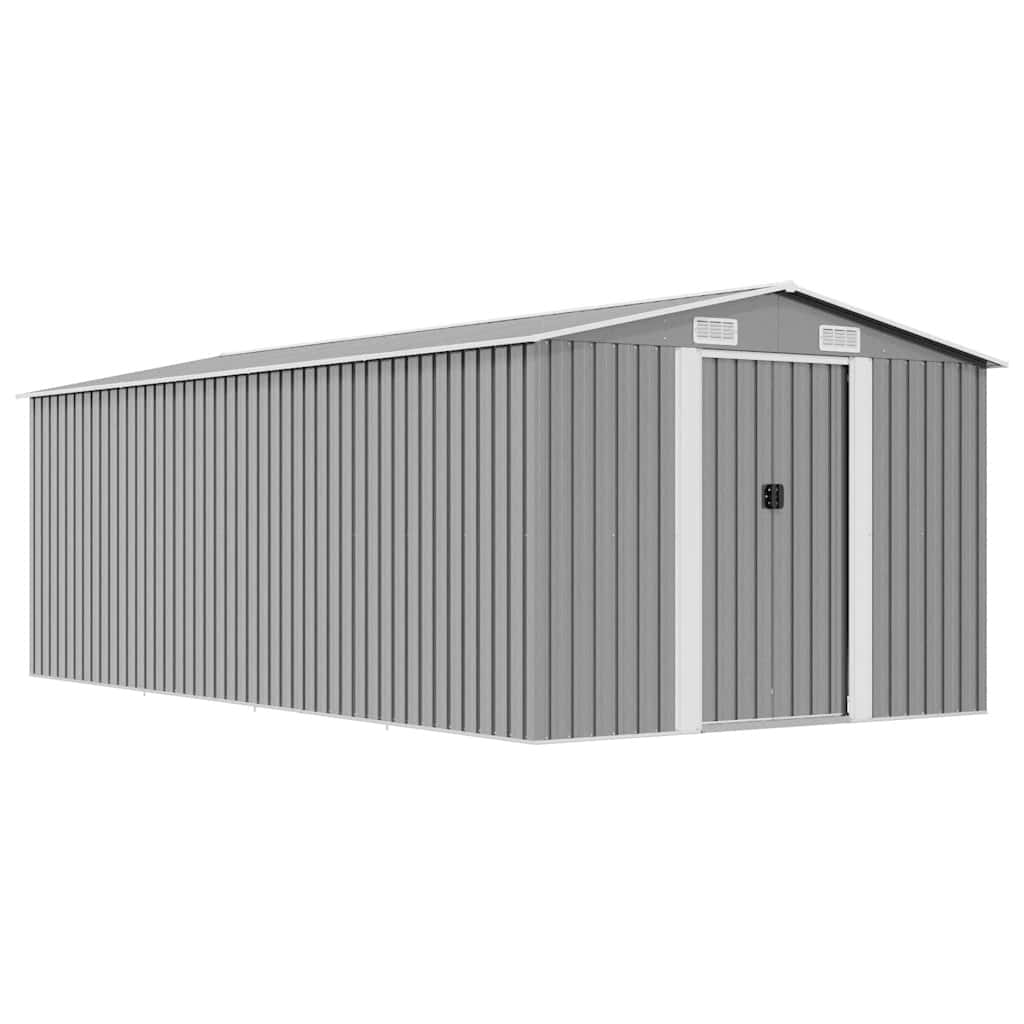 Gerätehaus 257x489x181 cm Metall Grau