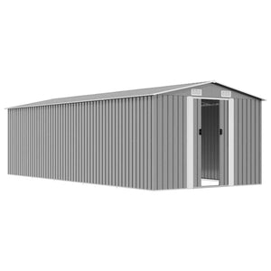 Gerätehaus 257x580x181 cm Metall Grau