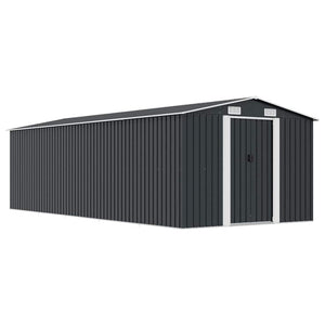 Gerätehaus 257x580x181 cm Metall Anthrazit