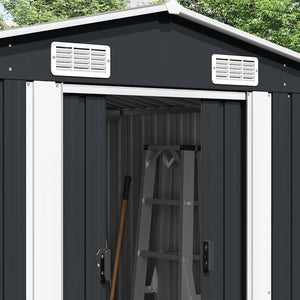 Gerätehaus 257x580x181 cm Metall Anthrazit