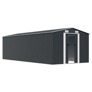Gerätehaus 257x580x181 cm Metall Anthrazit