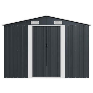 Gerätehaus 257x580x181 cm Metall Anthrazit