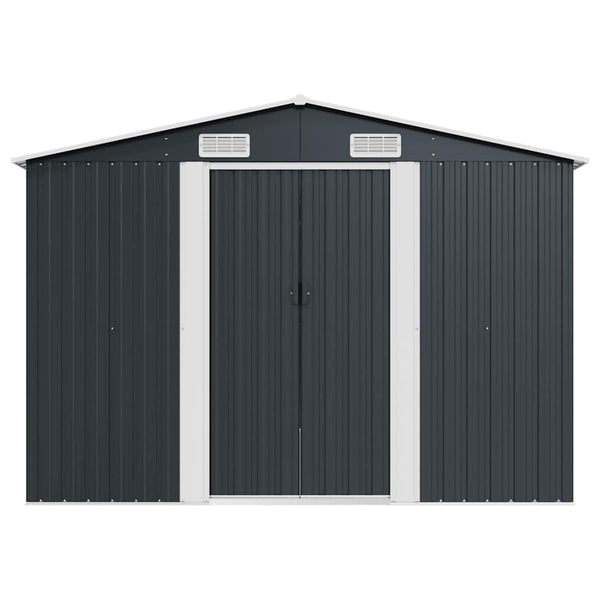 Gerätehaus 257x580x181 cm Metall Anthrazit