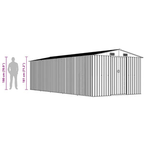 Gerätehaus 257x580x181 cm Metall Anthrazit