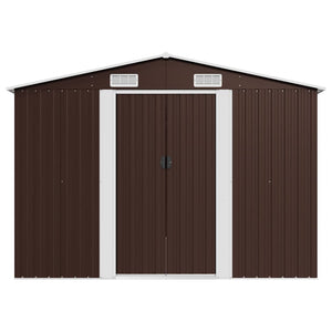 Gerätehaus 257x580x181 cm Metall Braun